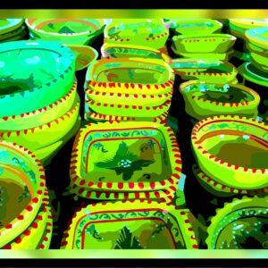 Poterie en vert