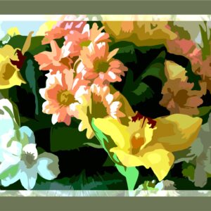Bouquet jaune et rose