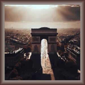 Paris, Arc de Triumphe vu par l'IA